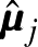 $\displaystyle \hat{{\pmb\mu}}_{j}^{}$