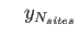 $ \quad y_{N_{sites}}$